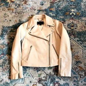 JCREW Coll. Blush Leather Jacket w/silver hardware